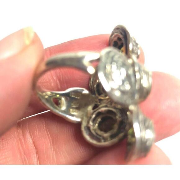 1533 HG Hagit Gorali Sterling silver 925 Peridot modernist ring sz 7 12.3 grams - Picture 3 of 3